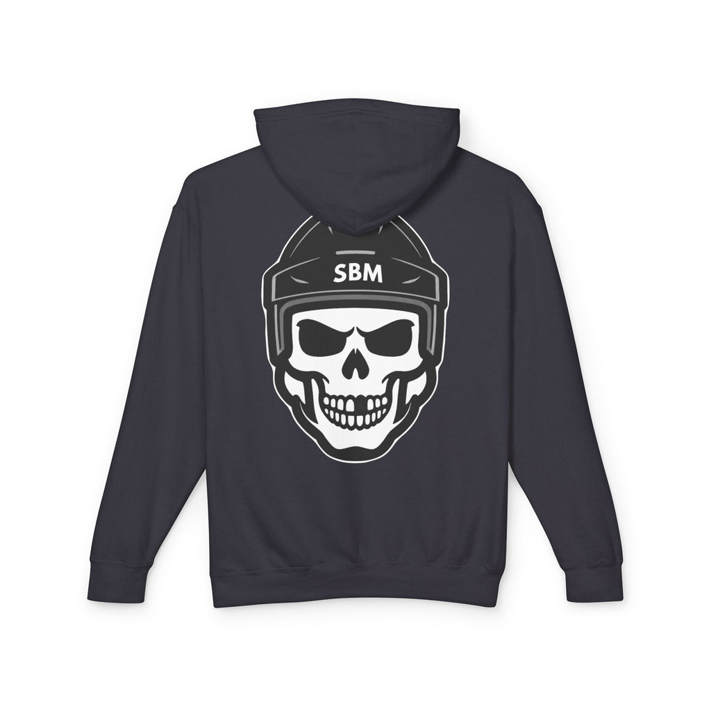Skull Helmet Hoodie — SBM Skull Graphic Lightweight Hooded Sweatshirt