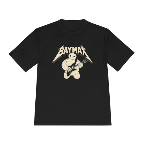 Baymax Rock Band Unisex Moisture Wicking Tee - Perfect for Concerts, Casual Wear, Gifts for Music Lovers, Summer Events, Fun Activewear