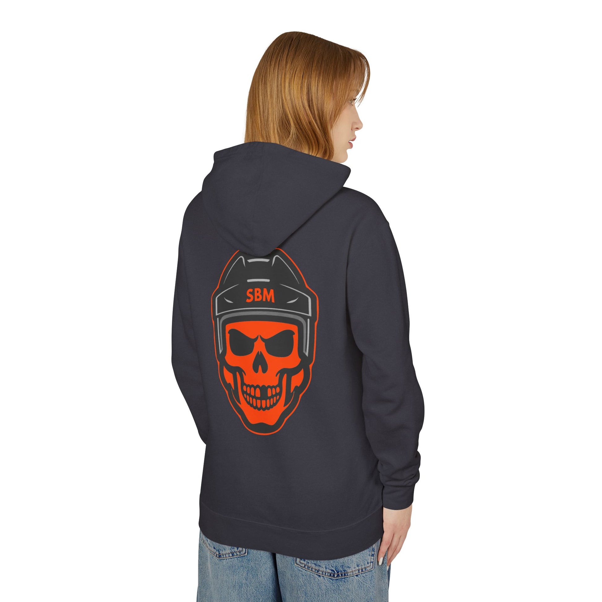 Copy of Skull Helmet Hoodie — SBM Skull Graphic Lightweight Hooded Sweatshirt